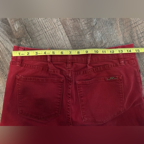 Lauren Ralph Lauren Red Jeans Women 6 Modern Straight - Picture 10 of 10